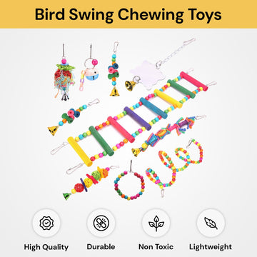 10PCs Bird Swing Chewing Toys