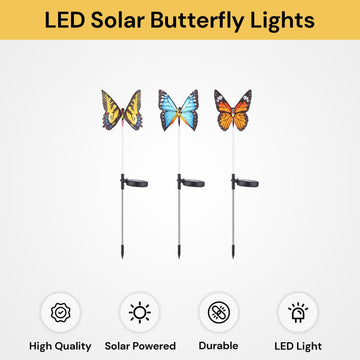 3PCs LED Garden Solar Butterfly Lights