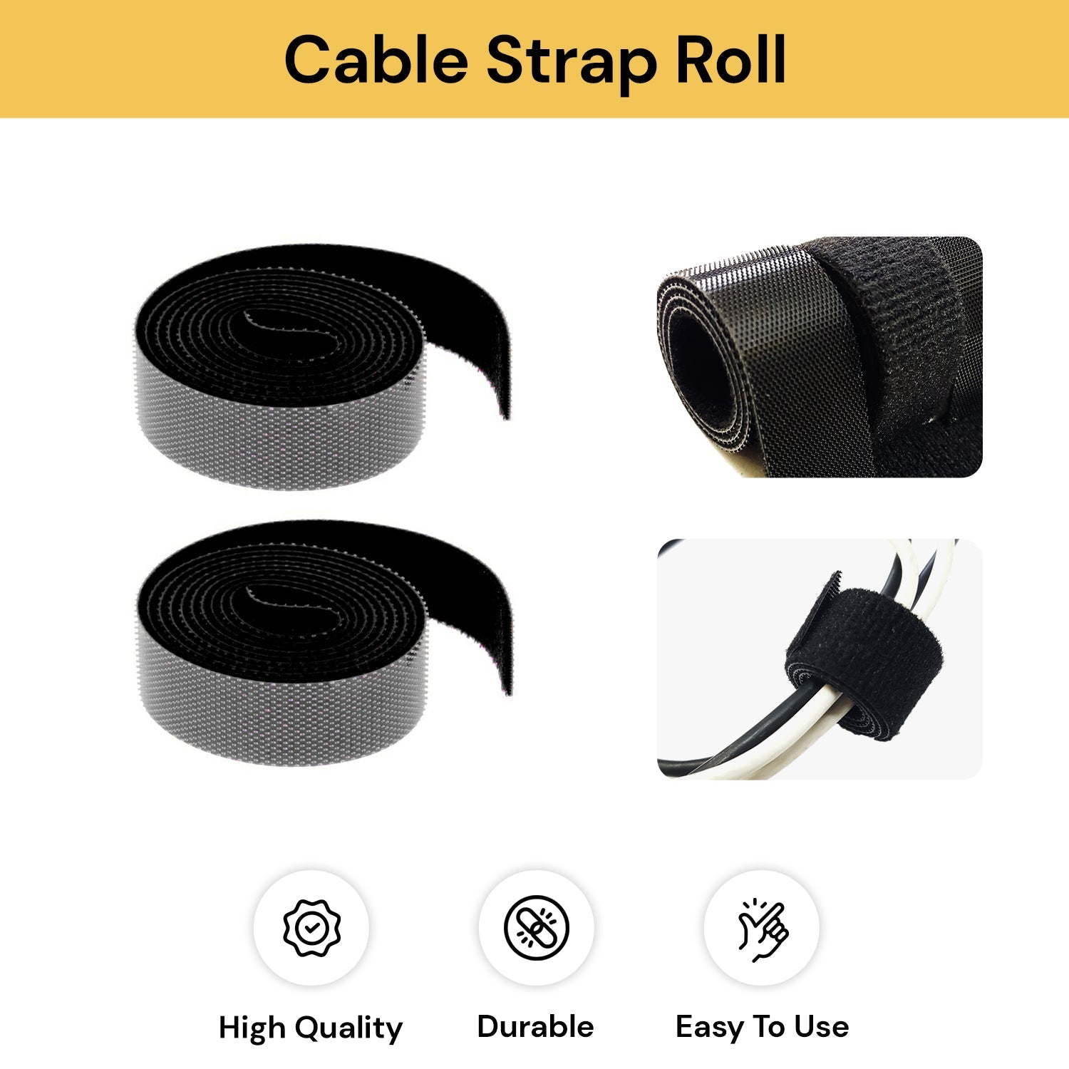 Reusable Cable Strap Roll