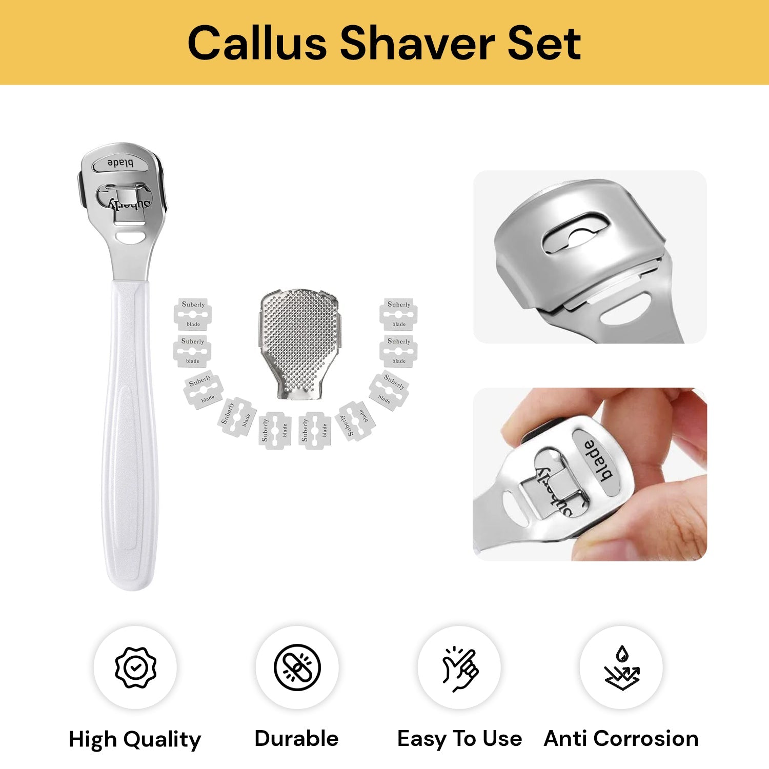 12PCs Callus Shaver Set