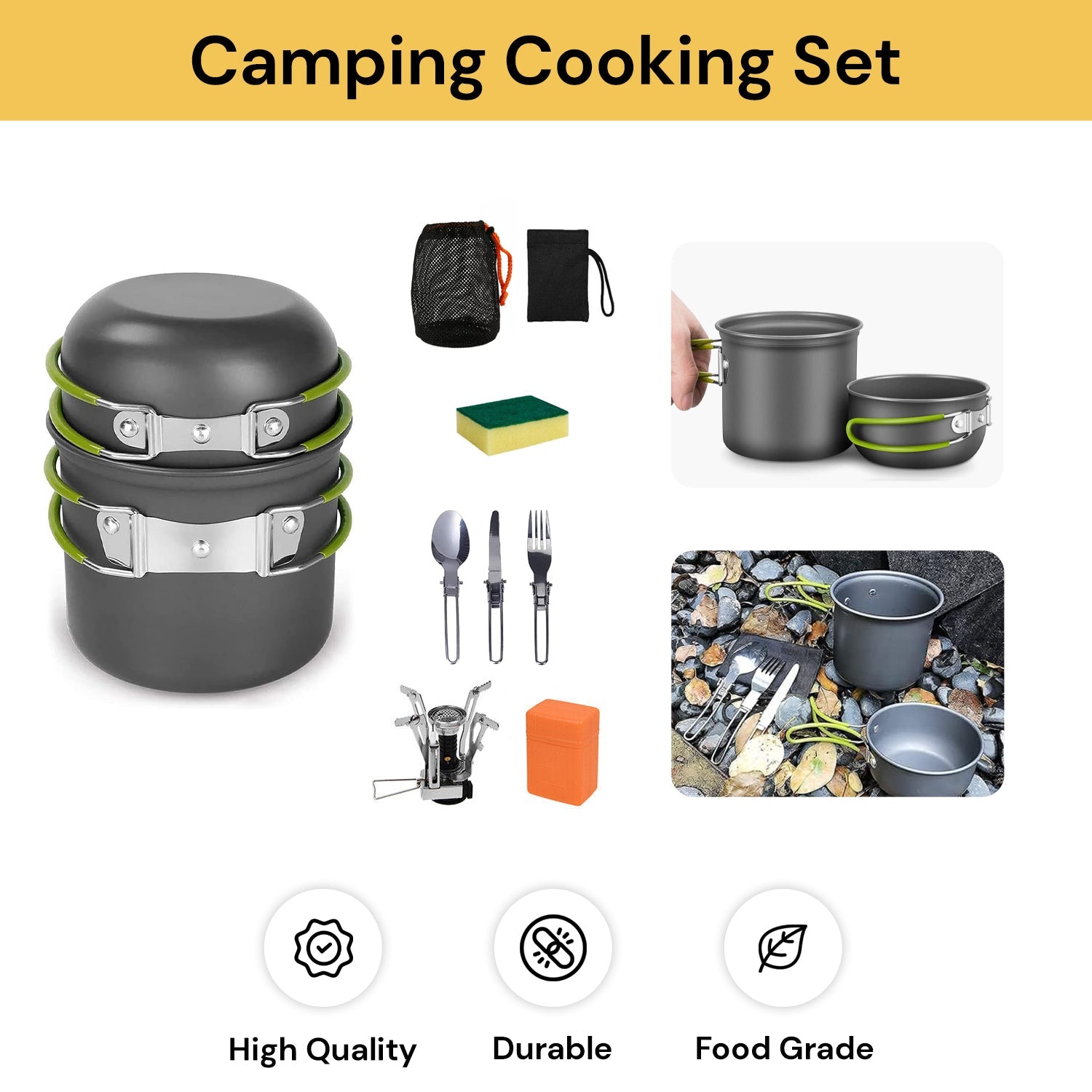 10PCs Camping Cooking Set