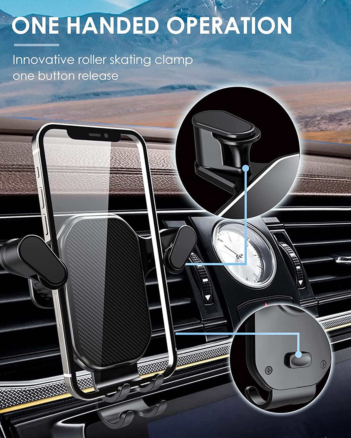 Car Air Vent Gravity Phone Holder Prily