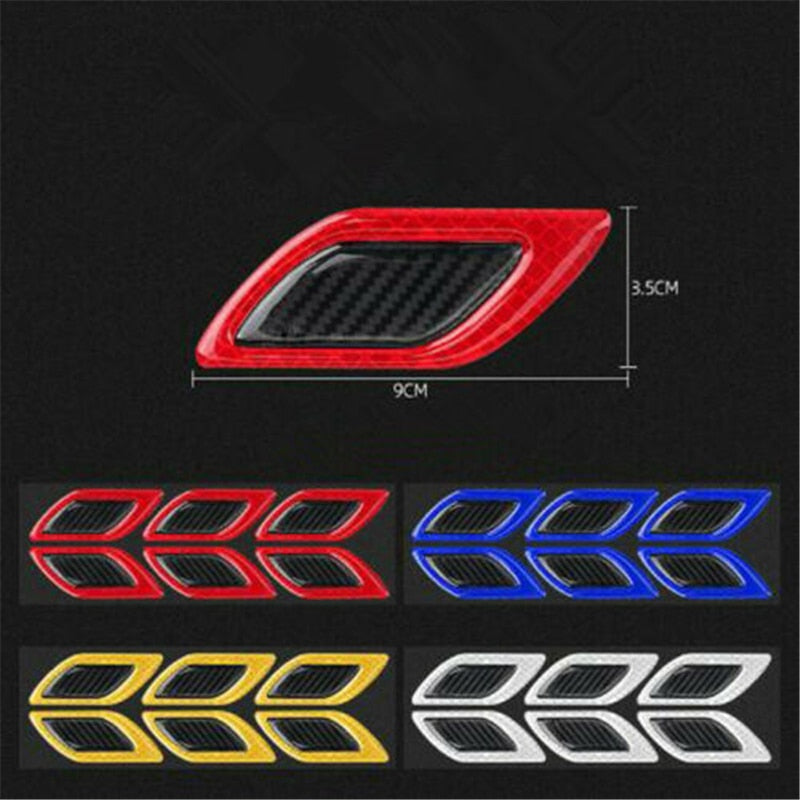 Car Anti-Collision Reflective Warning 3D Stickers (6pcs) Prily