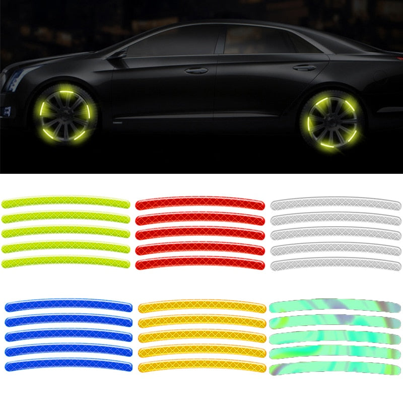 Car Tire Rim Night Safety Reflective Stickers Prily