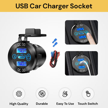 12V USB Car Charger Socket