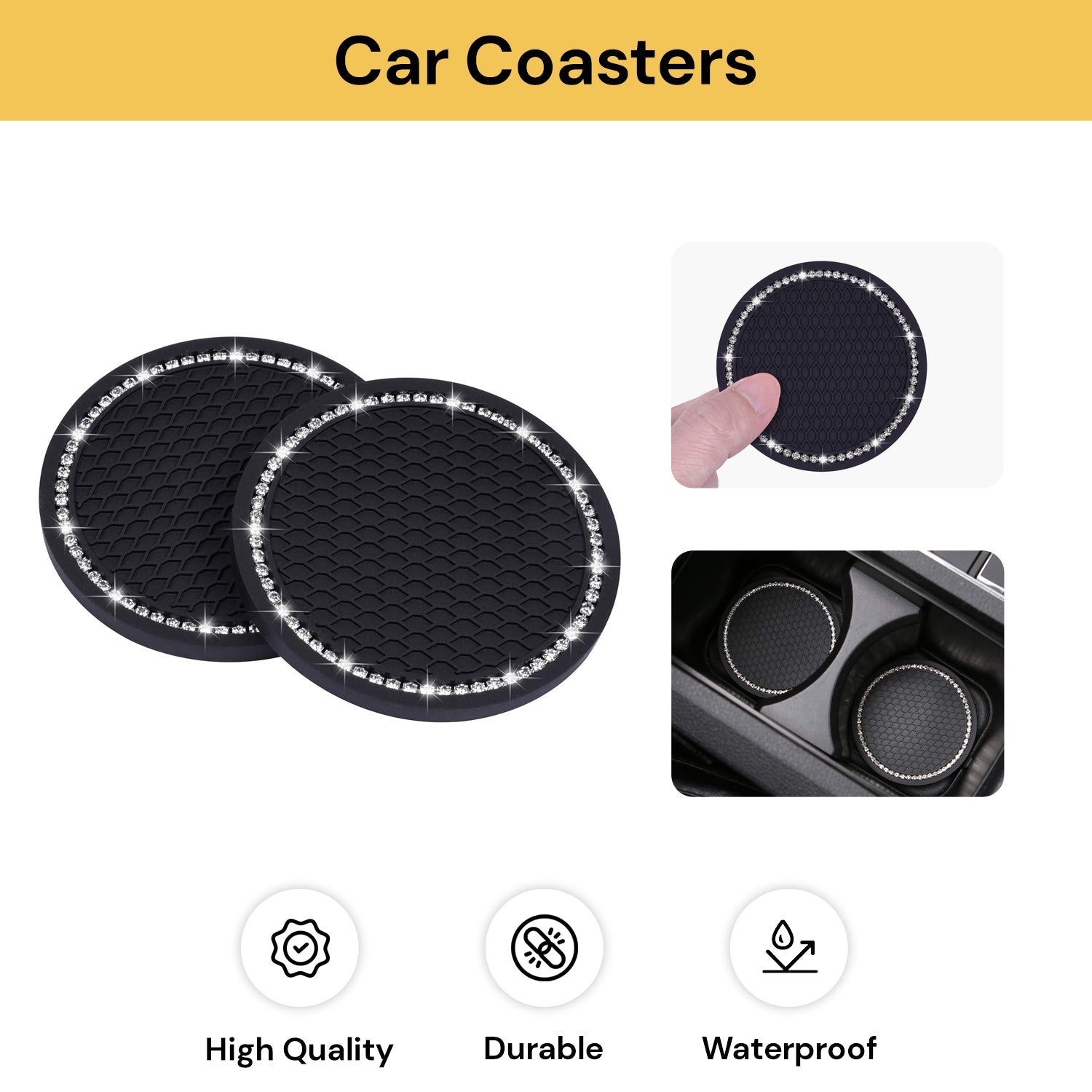 2PCs Car Cup Coasters