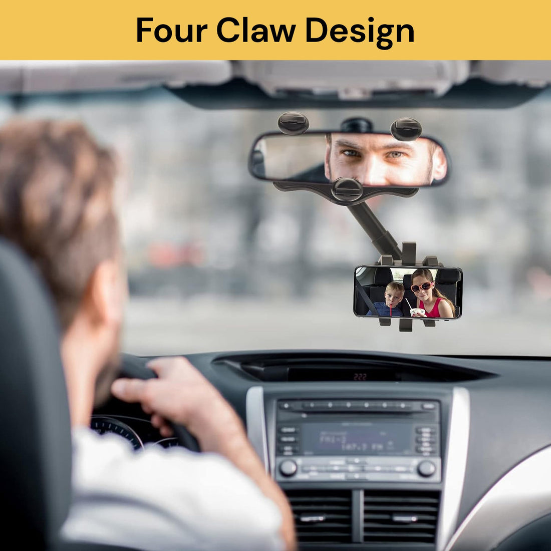 360° Rotatable and Retractable Car Phone Holder