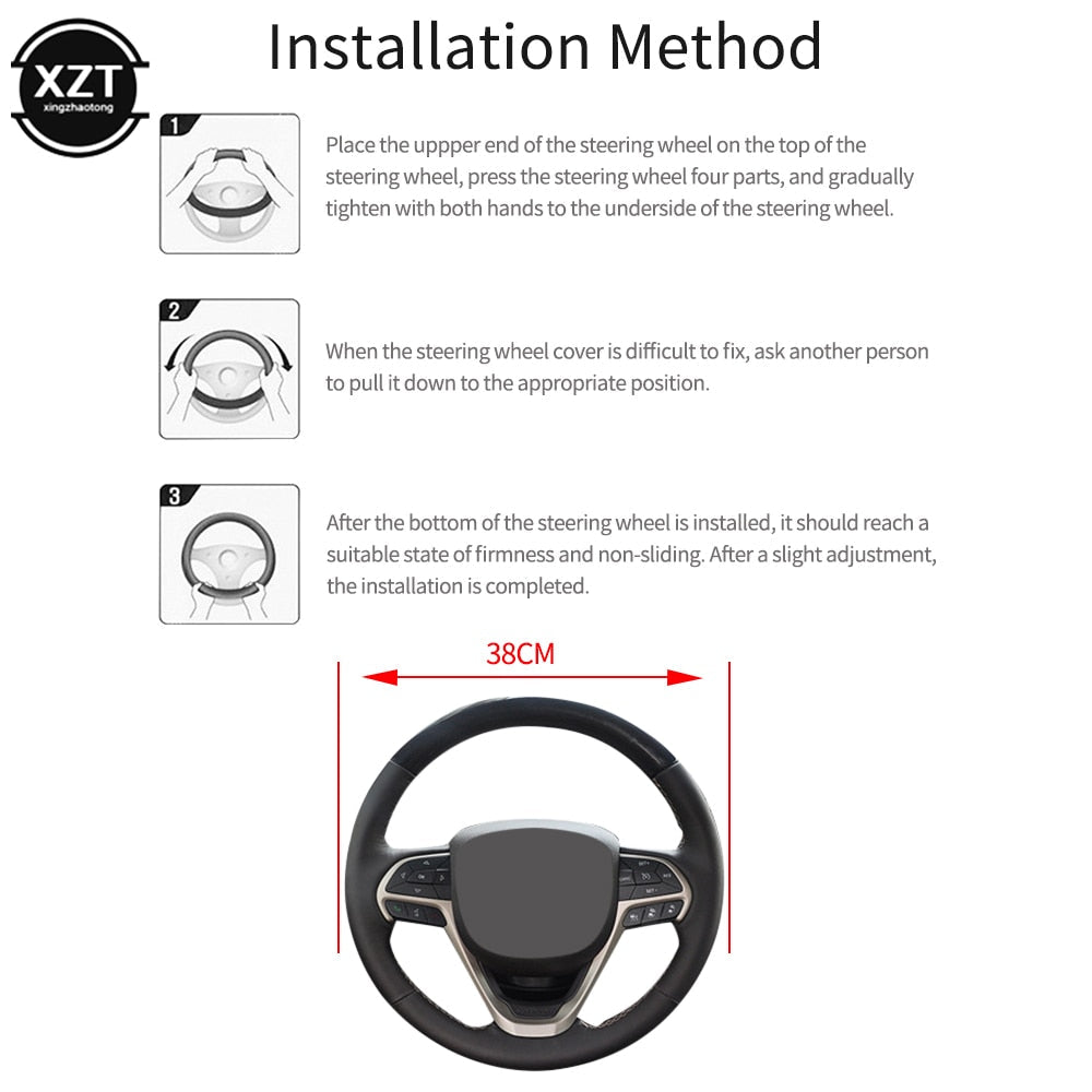 Carbon Fiber Anti-Slip Steering Wheel Cover Prily