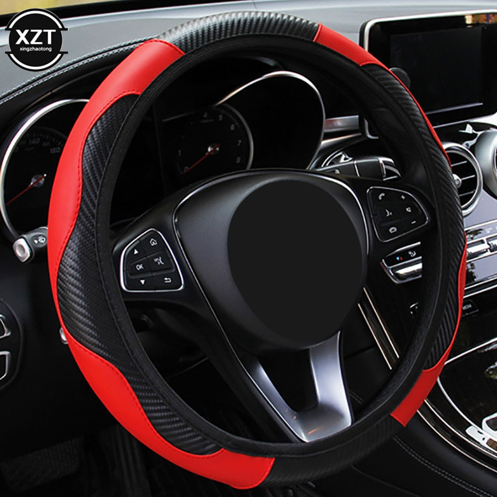 Carbon Fiber Anti-Slip Steering Wheel Cover Prily