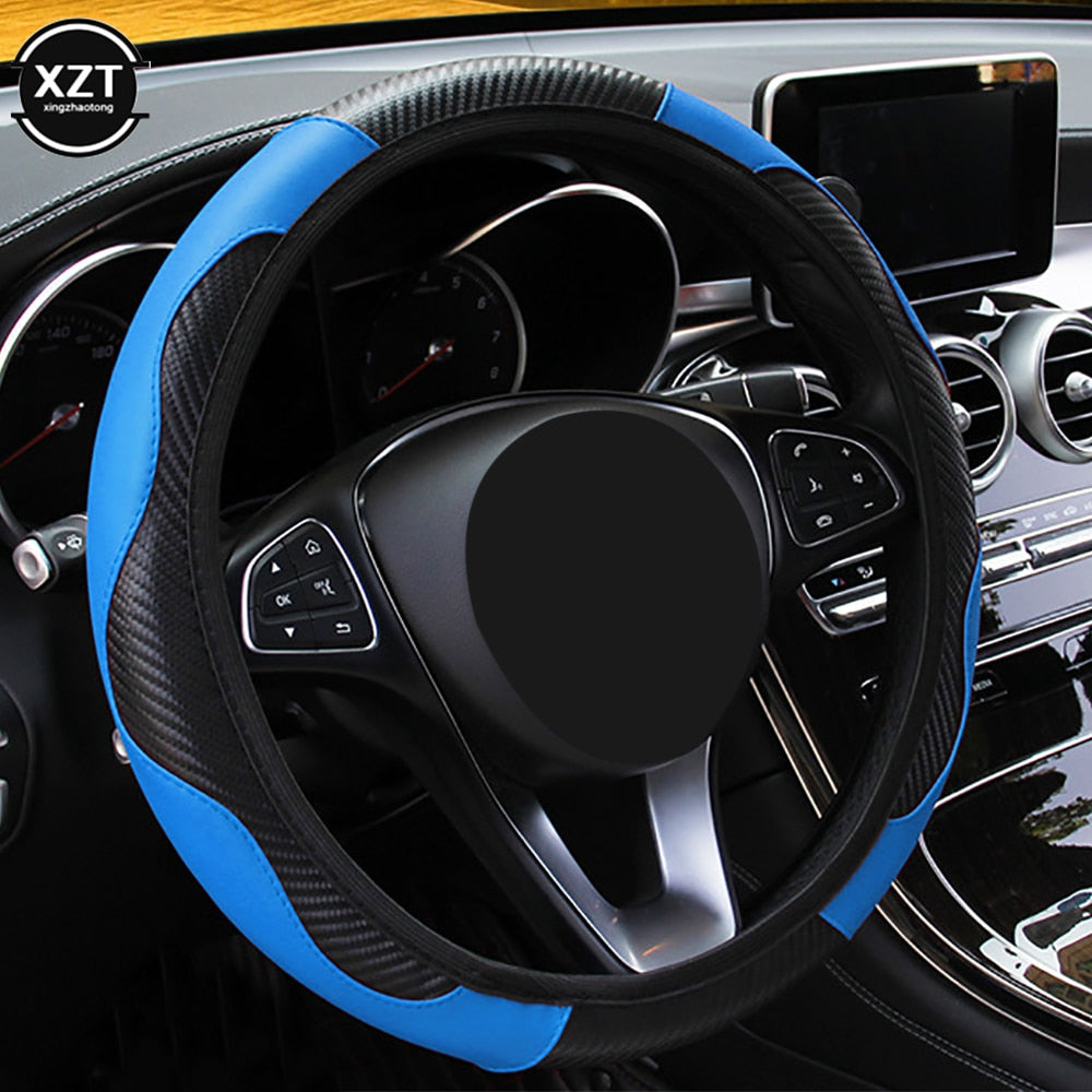 Carbon Fiber Anti-Slip Steering Wheel Cover Prily