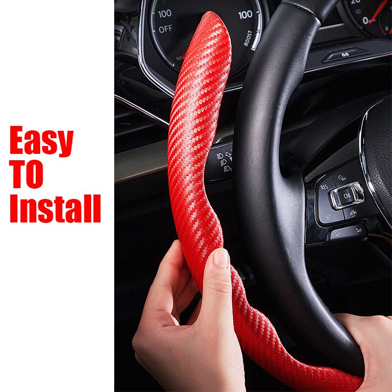 Carbon Fiber Universal Non-Slip Steering Wheel Cover Prily