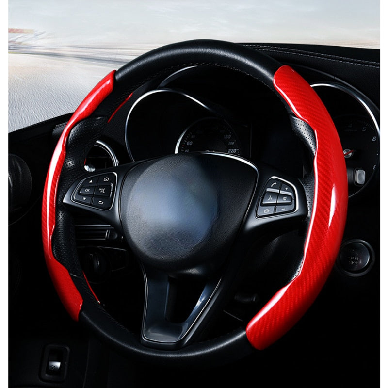 Carbon Fiber Universal Non-Slip Steering Wheel Cover Prily