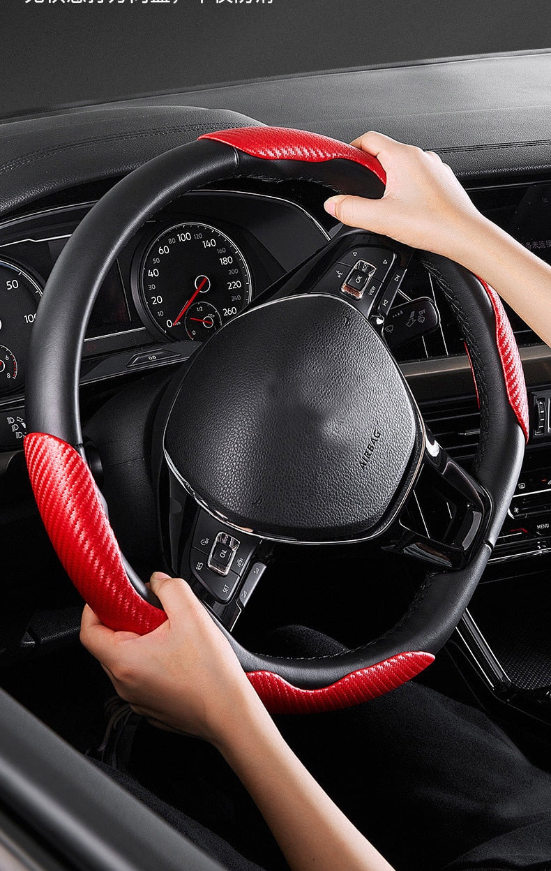 Carbon Fiber Universal Non-Slip Steering Wheel Cover Prily