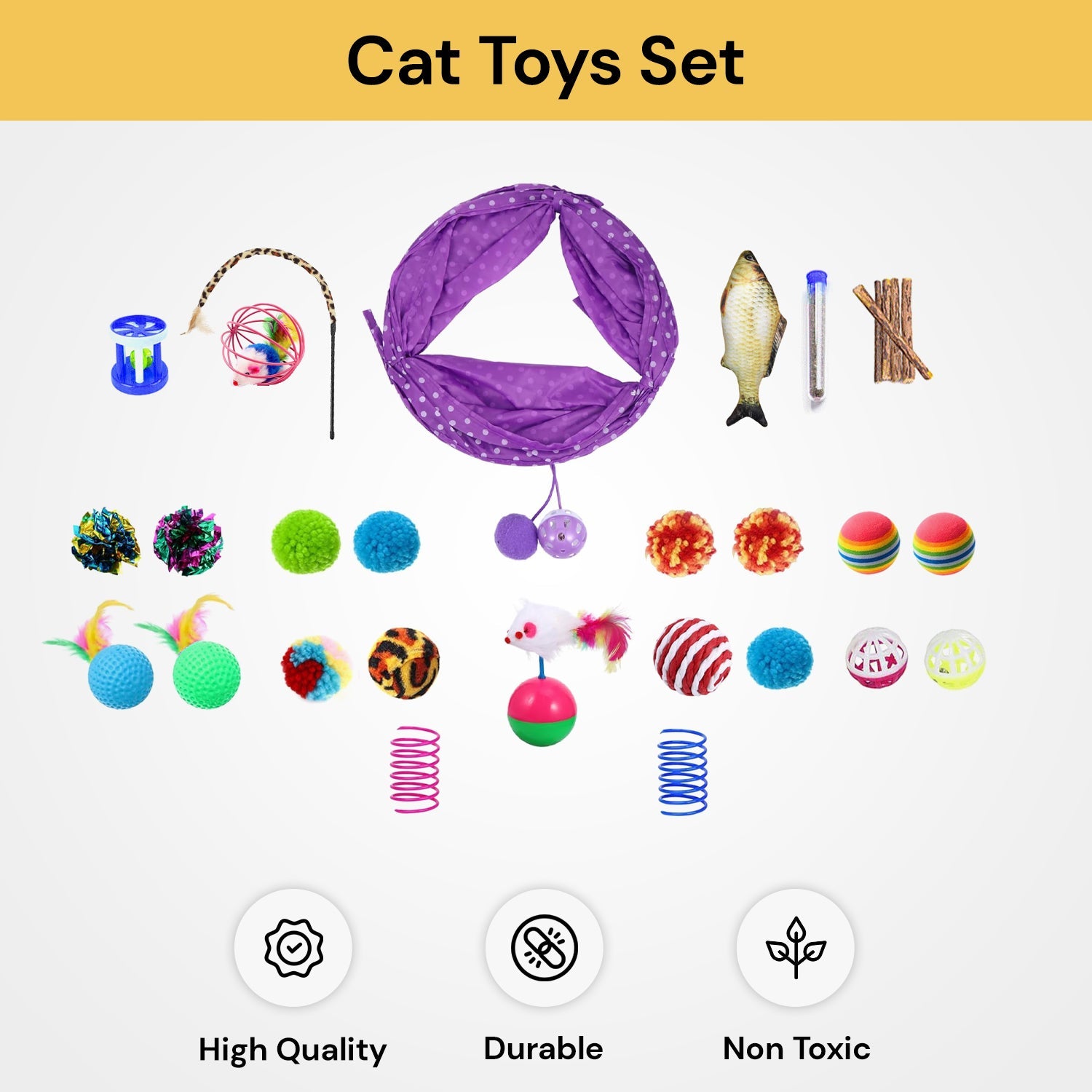 30PCs Cat Toys Set