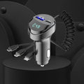 ChargeMaster 5-in-1 Retractable Pro Car Charger with Voltage Display Prily