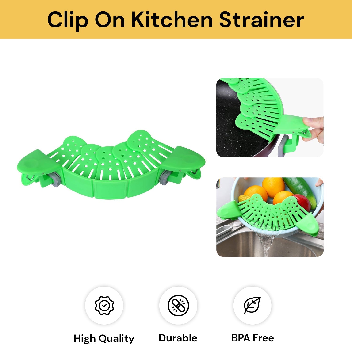 Clip On Kitchen Strainer