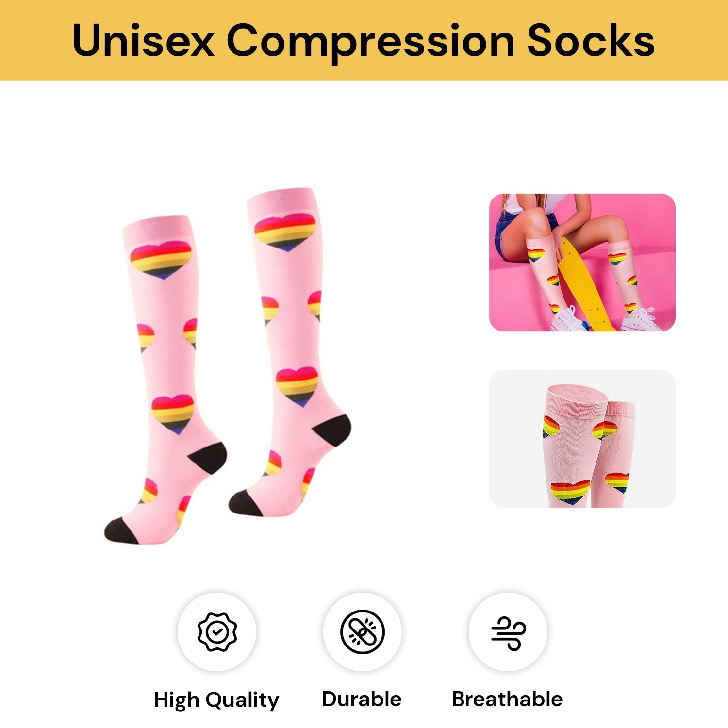 Pair Of Unisex Compression Socks