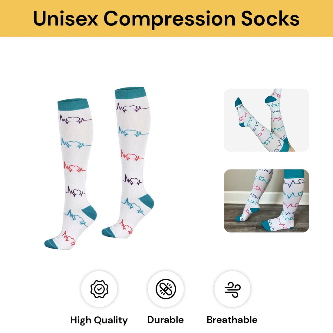 Pair Of Unisex Compression Socks