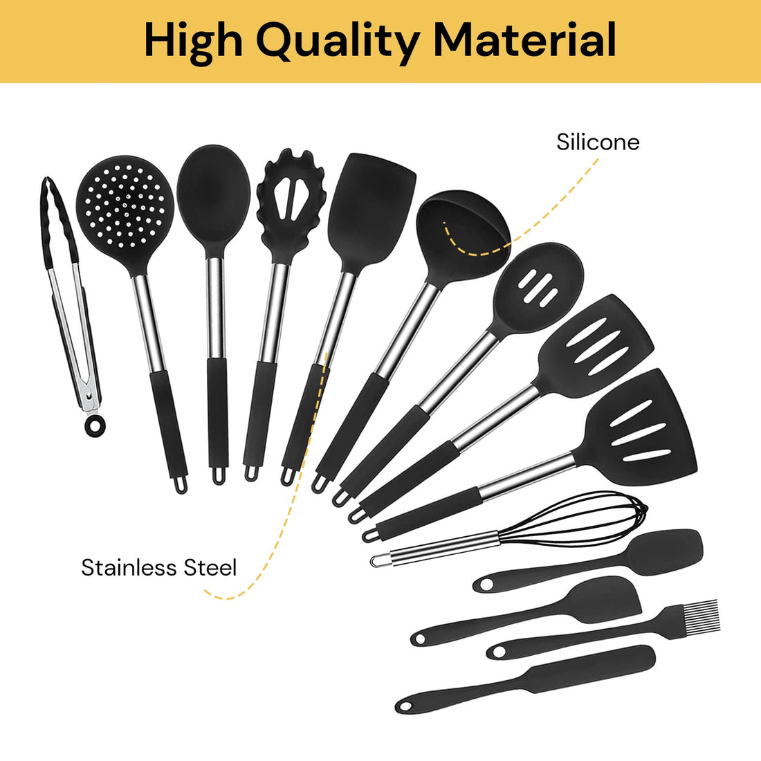 25PCs Silicone Cooking Utensils Set