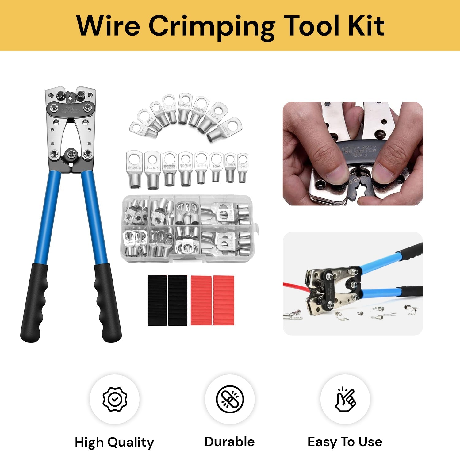 Wire Crimper Terminal Crimping Tool Kit