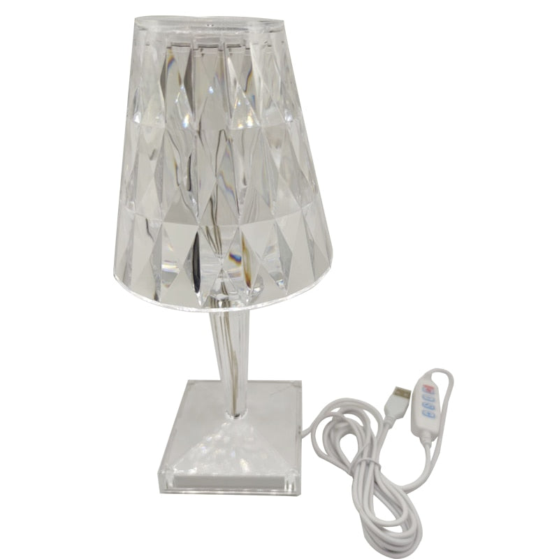 Crystal Diamond Glow Touch Table Lamp Prily