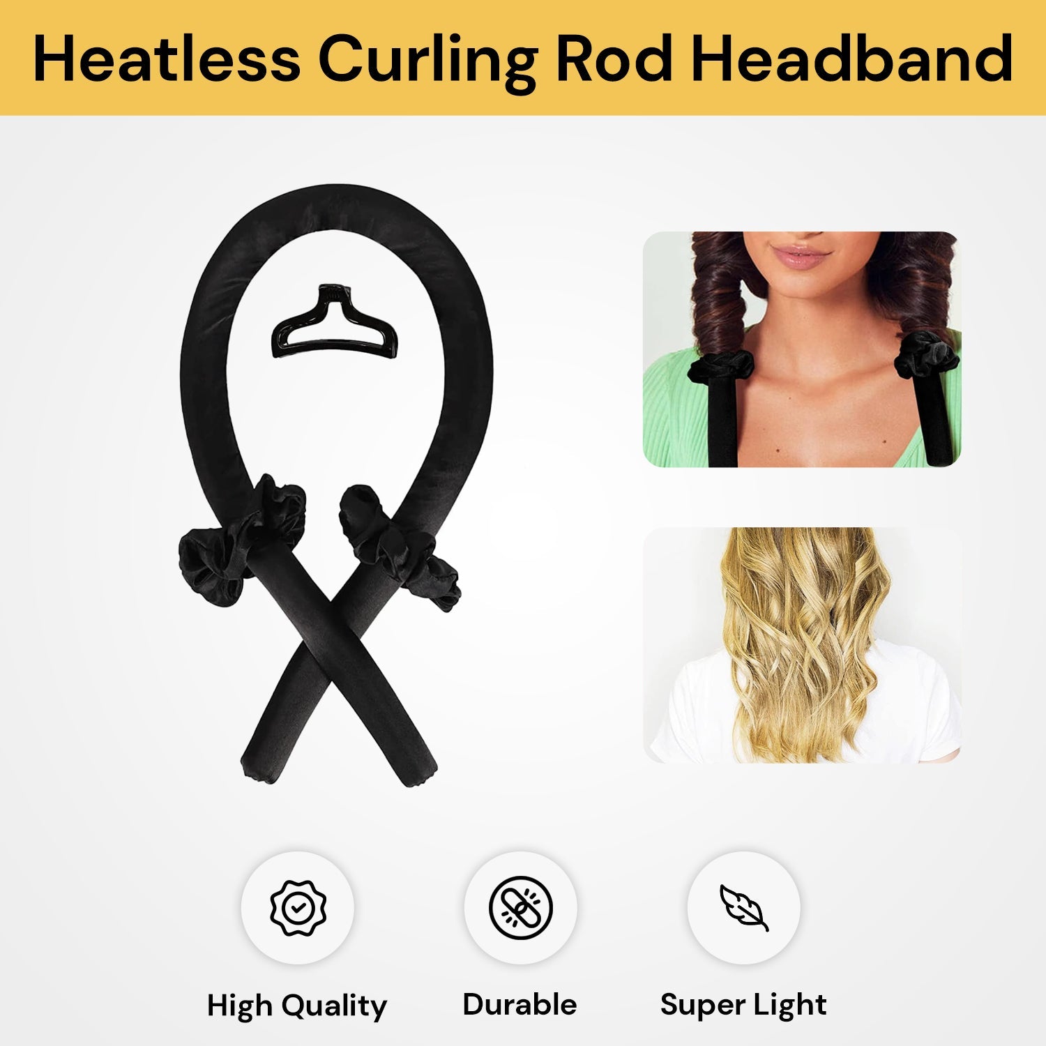 Heatless Curling Rod Headband