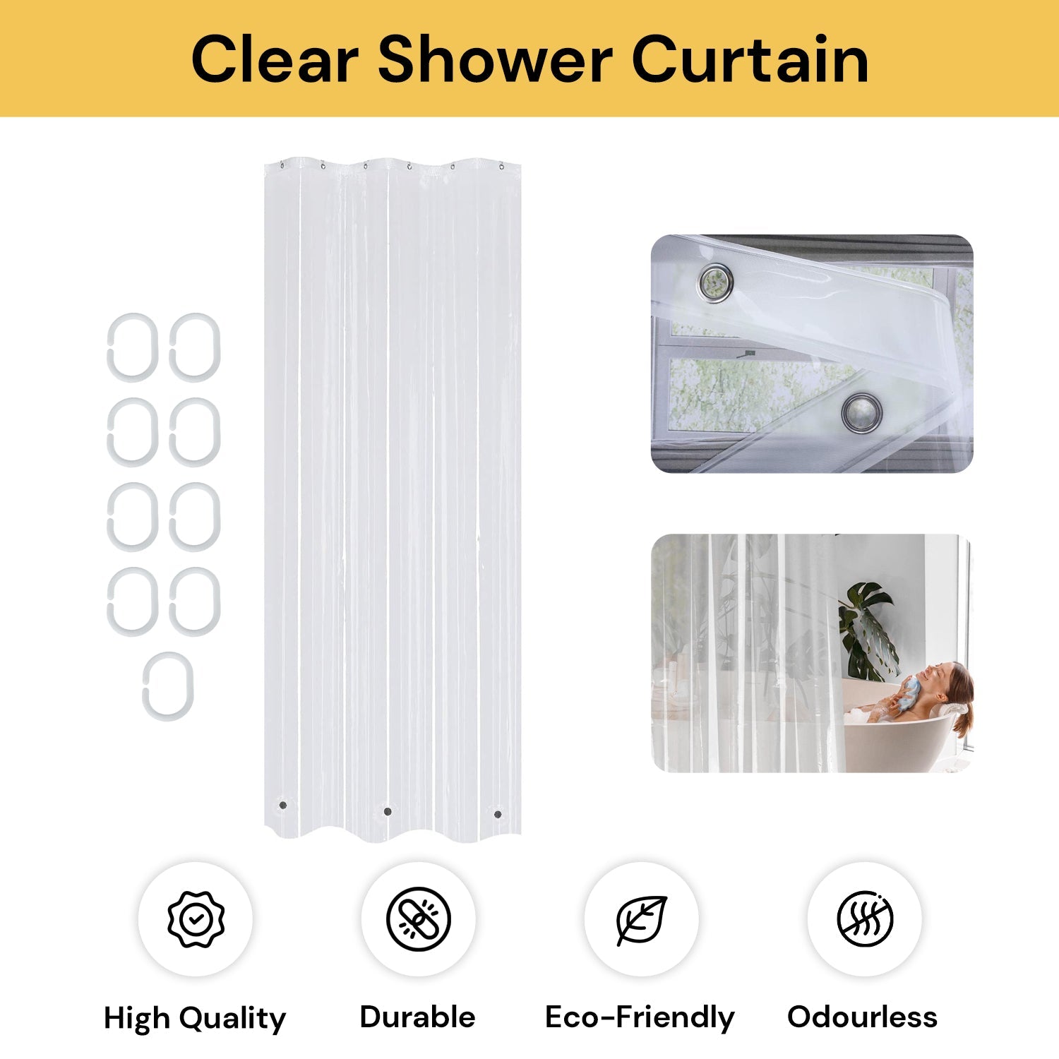 Clear Shower Curtain