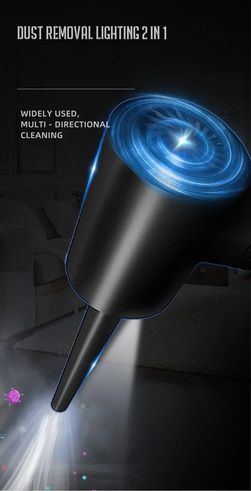 Deep Cleaning Cordless Compressed Air Duster with LED Light Prily