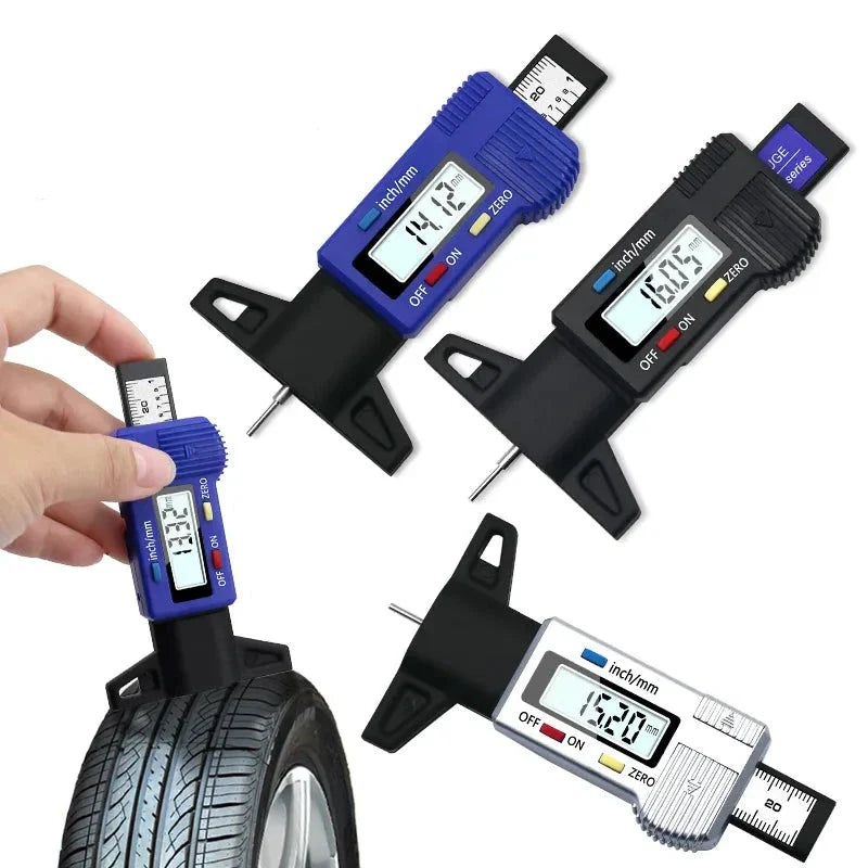 Digital Car Tire Tread Depth / Brake Pad Gauge Meter Prily