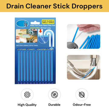 12PCs Drain Cleaner Stick Dropper