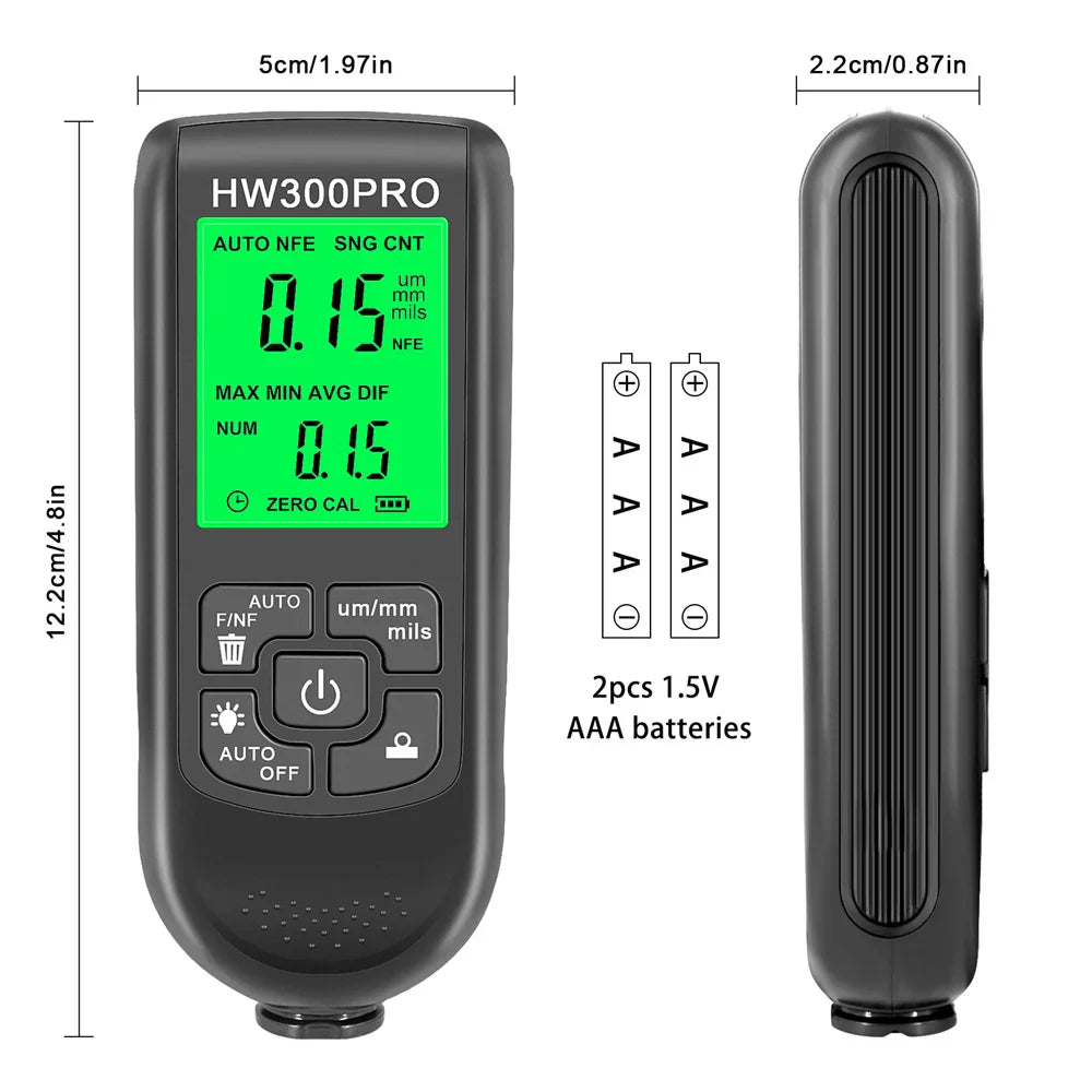 Electroplate Digital Metal / Paint Coating Thickness Gauge Tester Prily