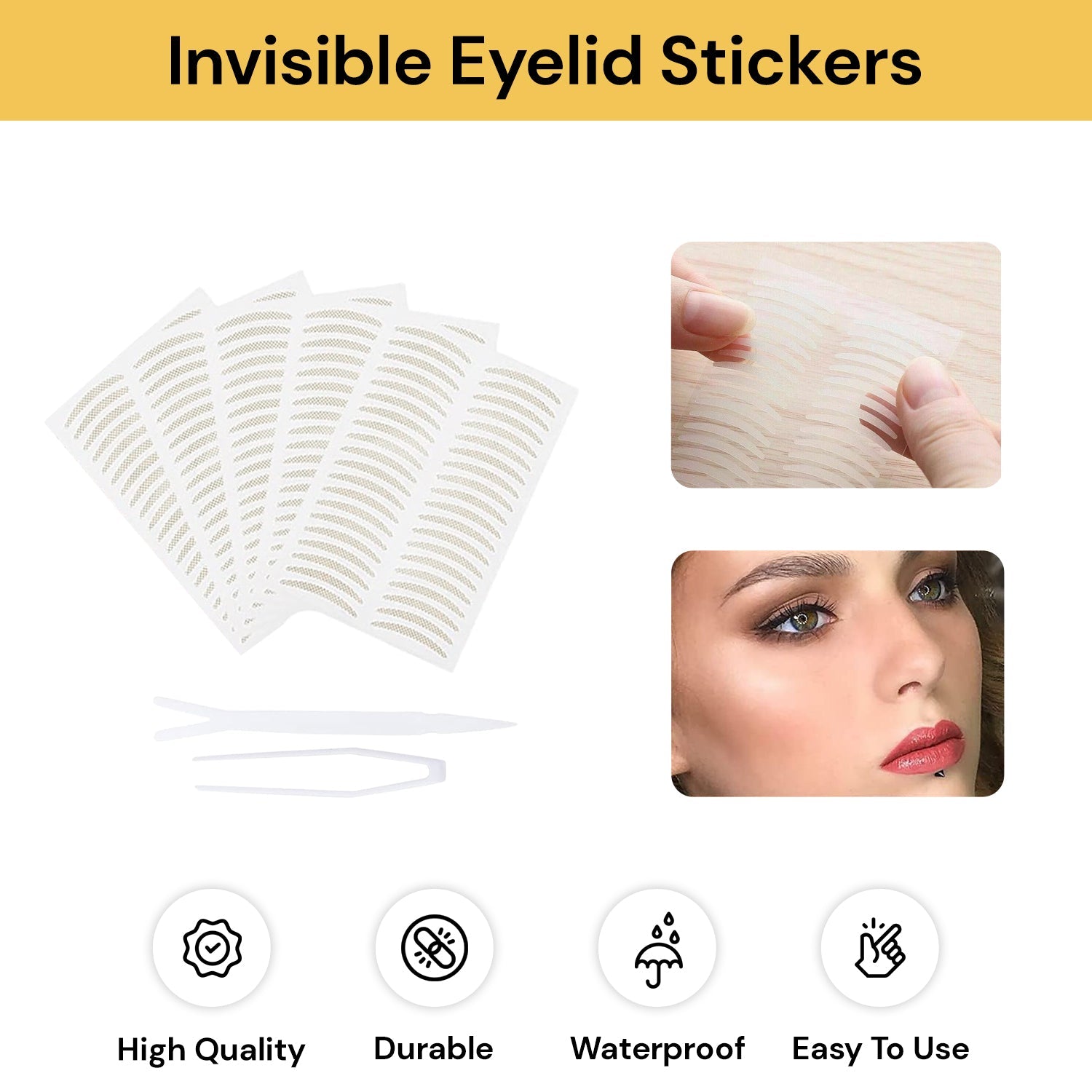 200PCs Invisible Eyelid Stickers