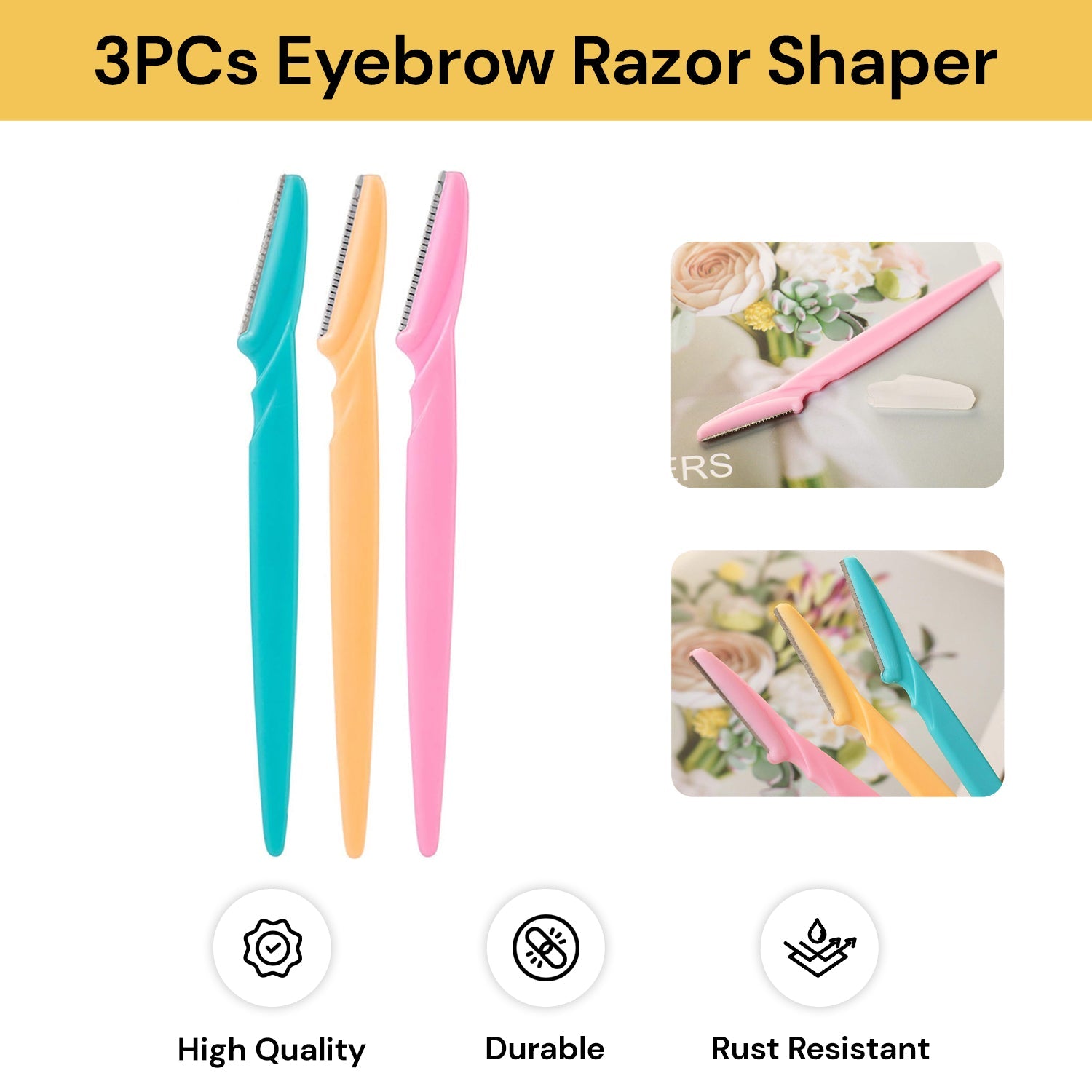 3PCs Eyebrow Razor Shaper