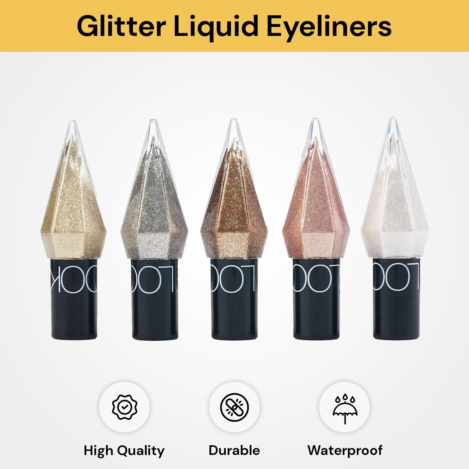 5PCs Glitter Liquid Eyeliners