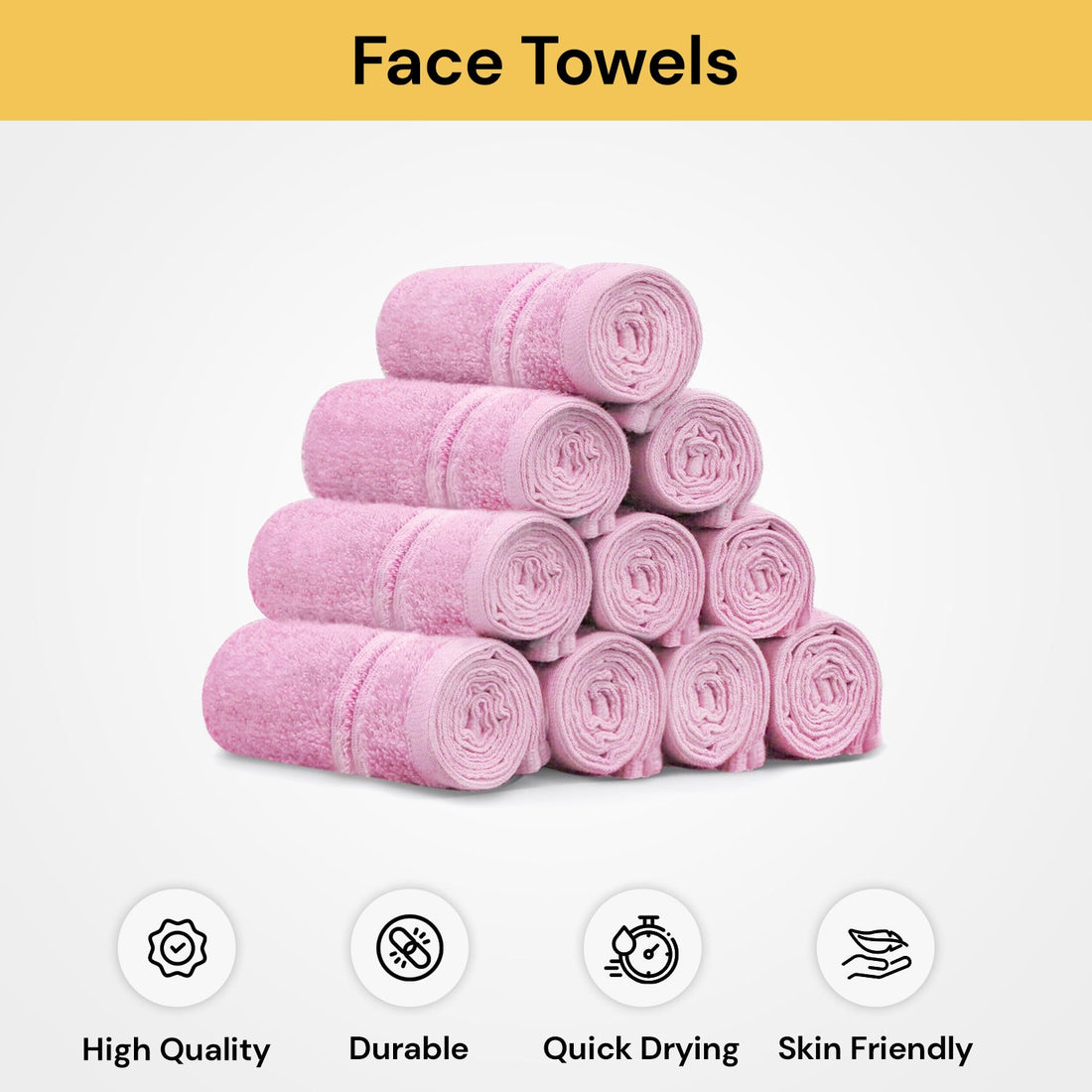 10PCs Face Towels