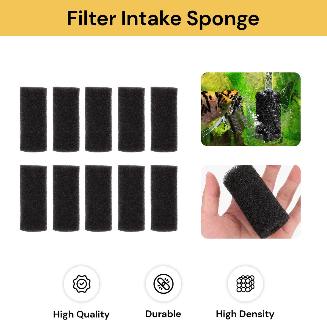 10PCs Filter Intake Sponge