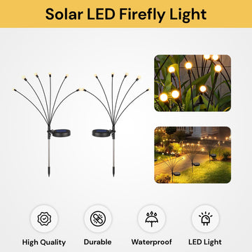 2PCs Solar LED Firefly Light