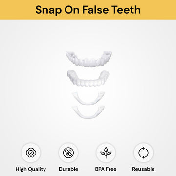 Pair of Snap On False Teeth