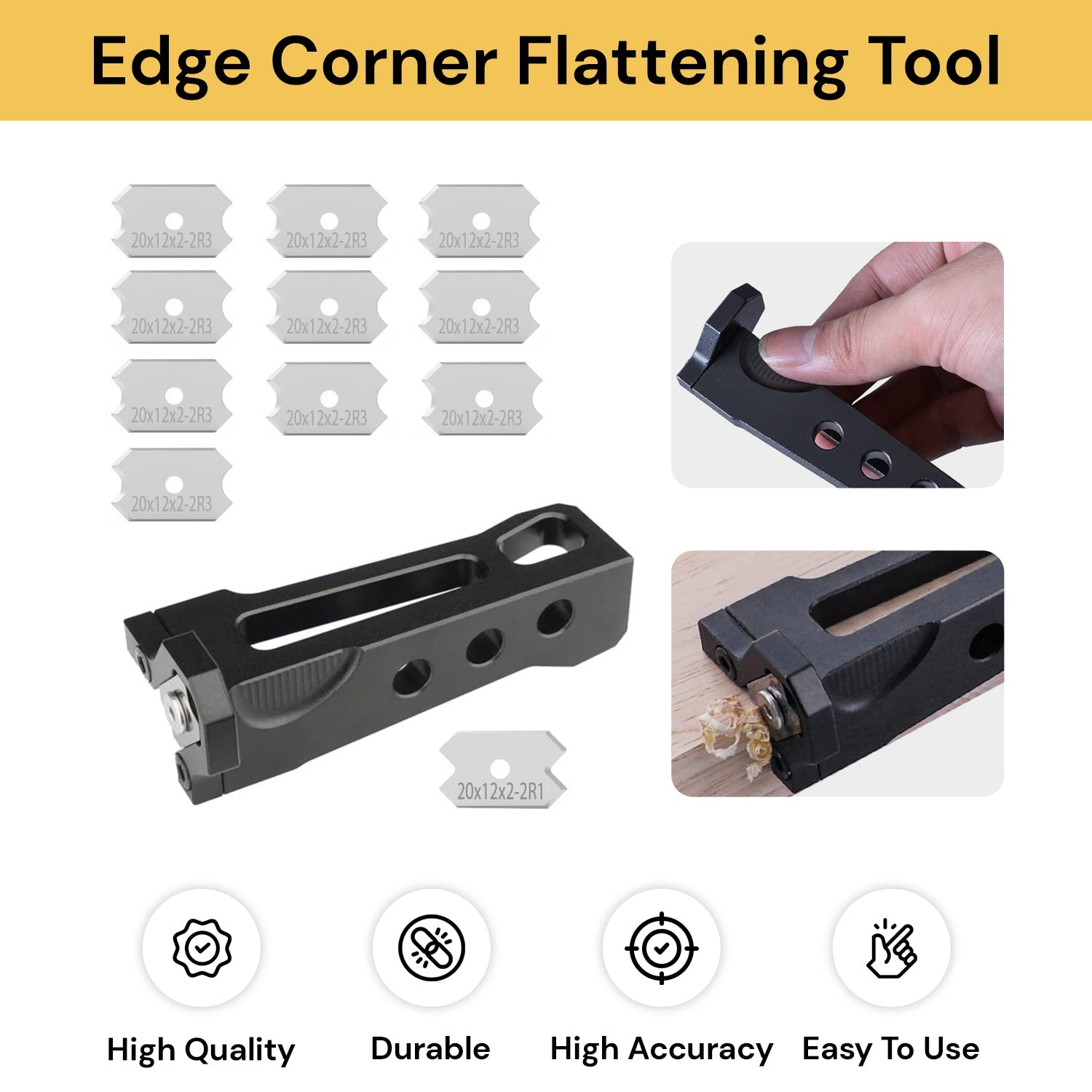 Woodworking Edge Corner Flattening Tool