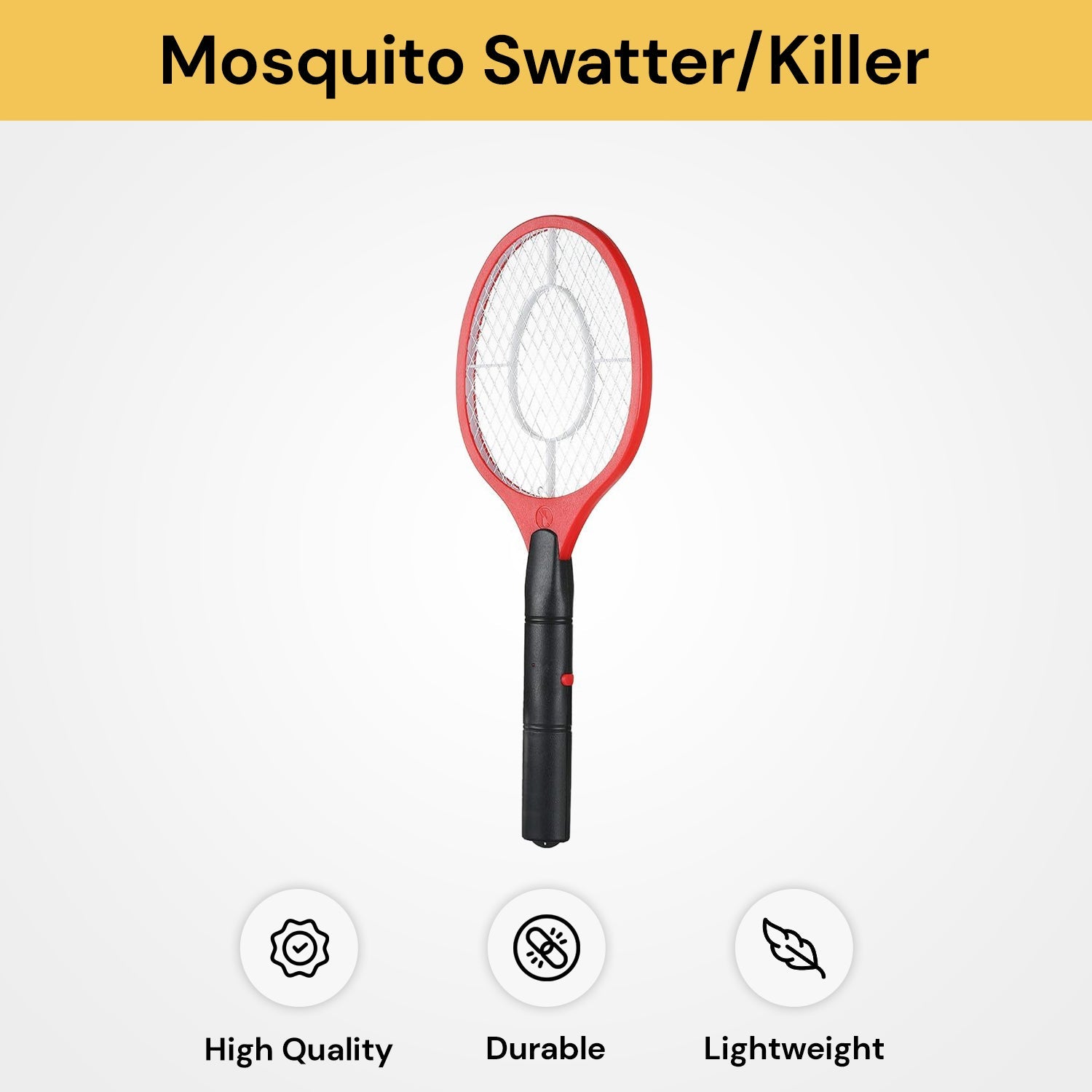 Handheld Bug Zapper Racket - Electric Fly Swatter, Portable