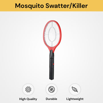 Handheld Bug Zapper Racket - Electric Fly Swatter, Portable