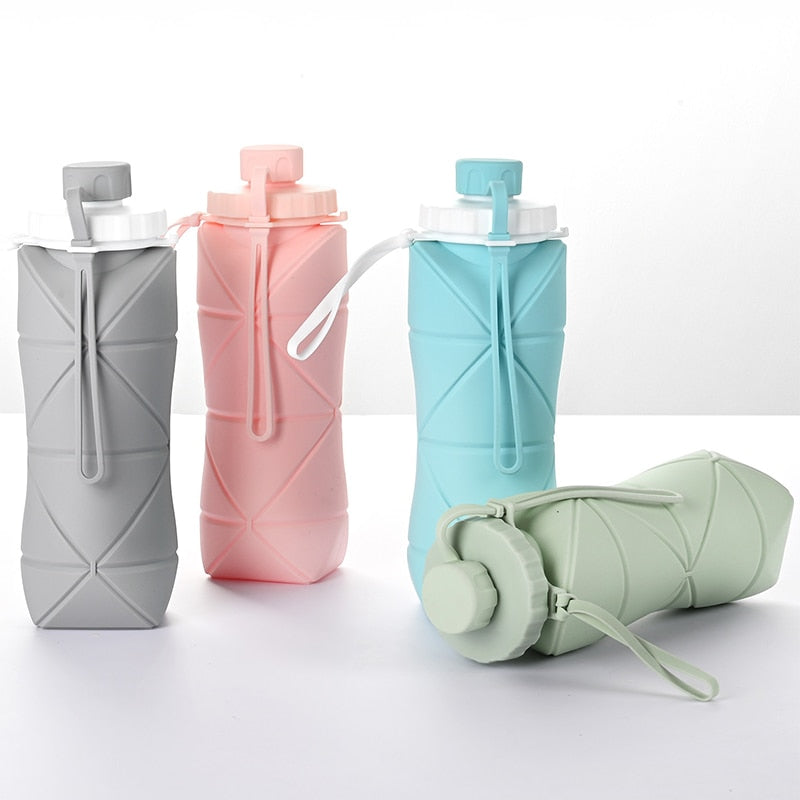 Folding 600ml Temperature-Resistant Silicone Water Bottle Prily