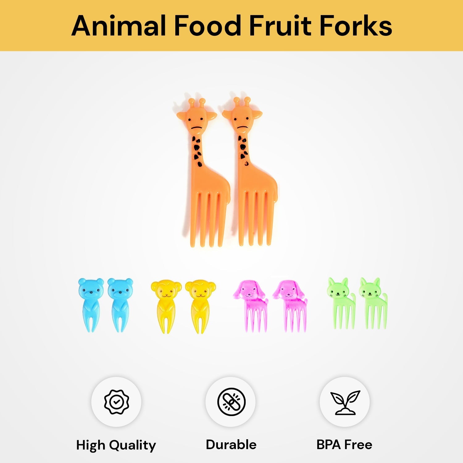 10PCs Animal Food Fruit Forks