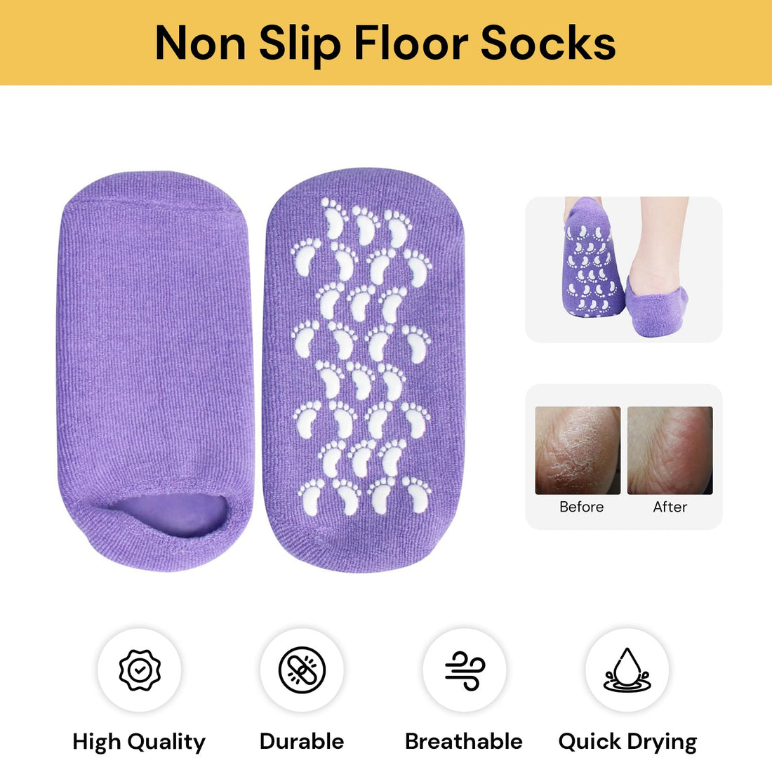 Pair Of Non-Slip Floor Socks