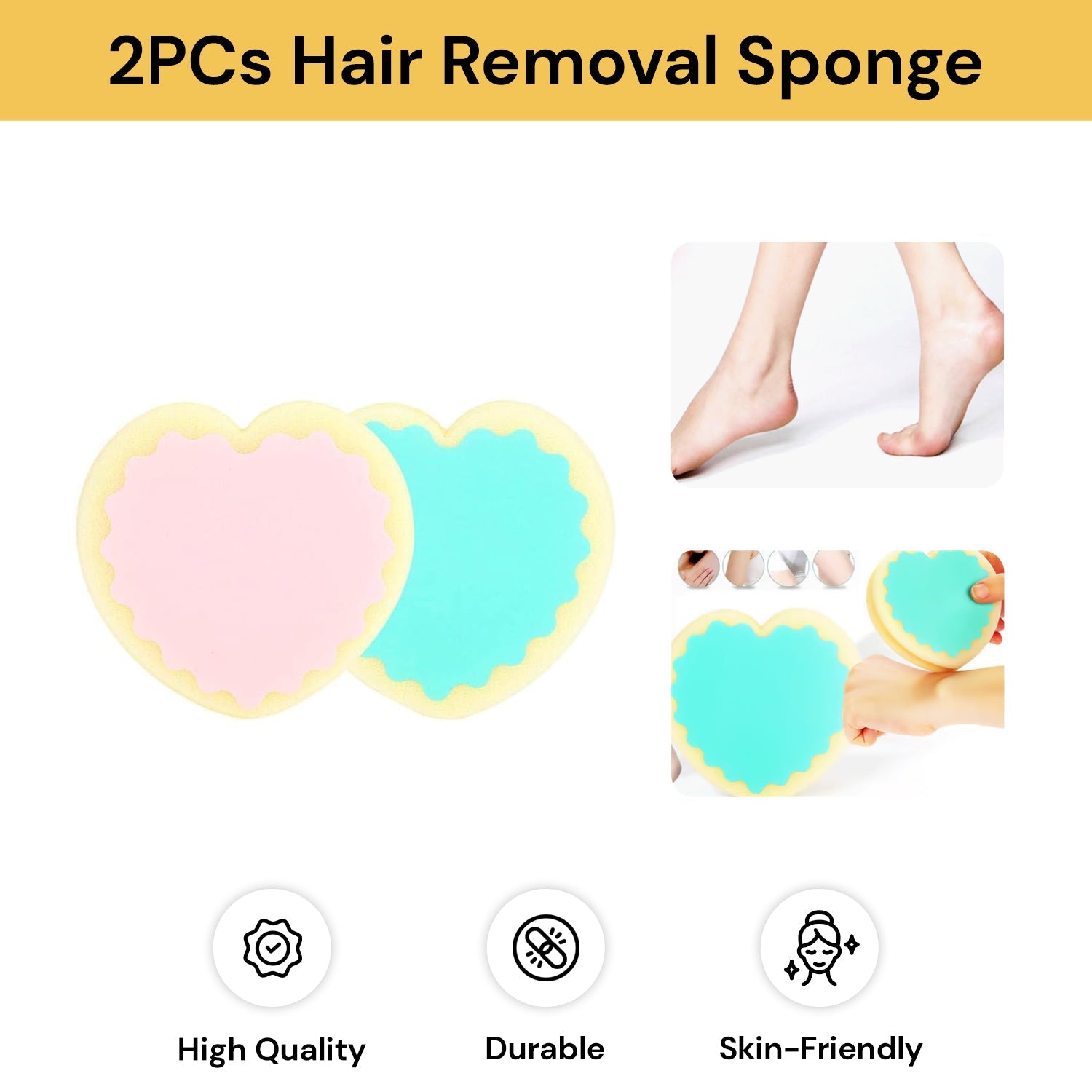 2PCs Hair Removal Sponge