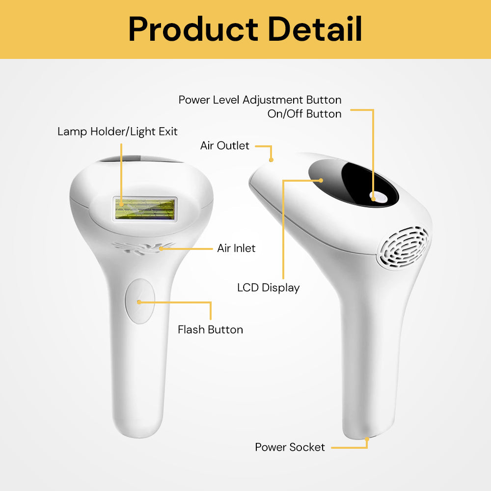 Laser Hair Removal Kit - IPL Hair Removal Device - White