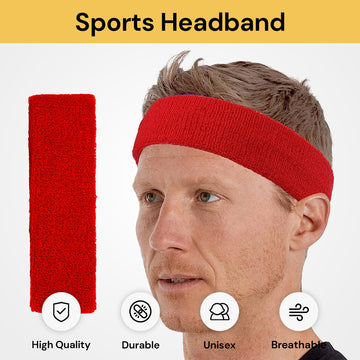 Sports Headband Sweatband - Moisture-Wicking, Comfortable Fit