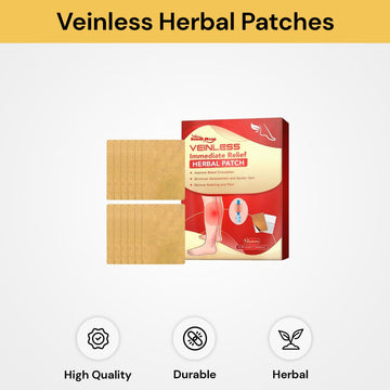 12PCs Veinless Immediate Relief Herbal Patches