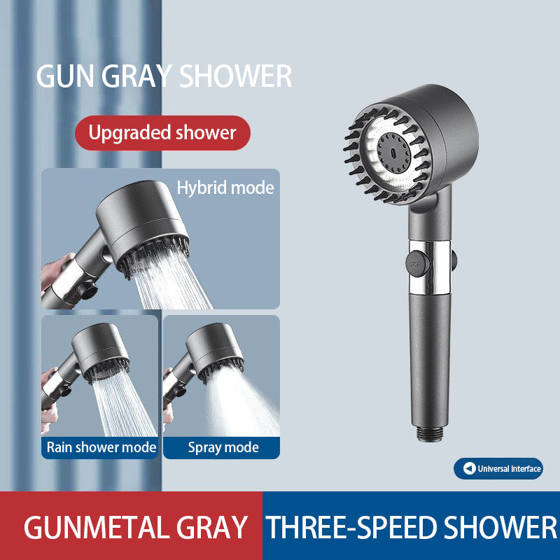 High Pressure 3 Modes One-Button Shower Head Prily