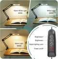 Illuminated USB 3 Colors Magnifier 5X Clamp Table Lamp Prily